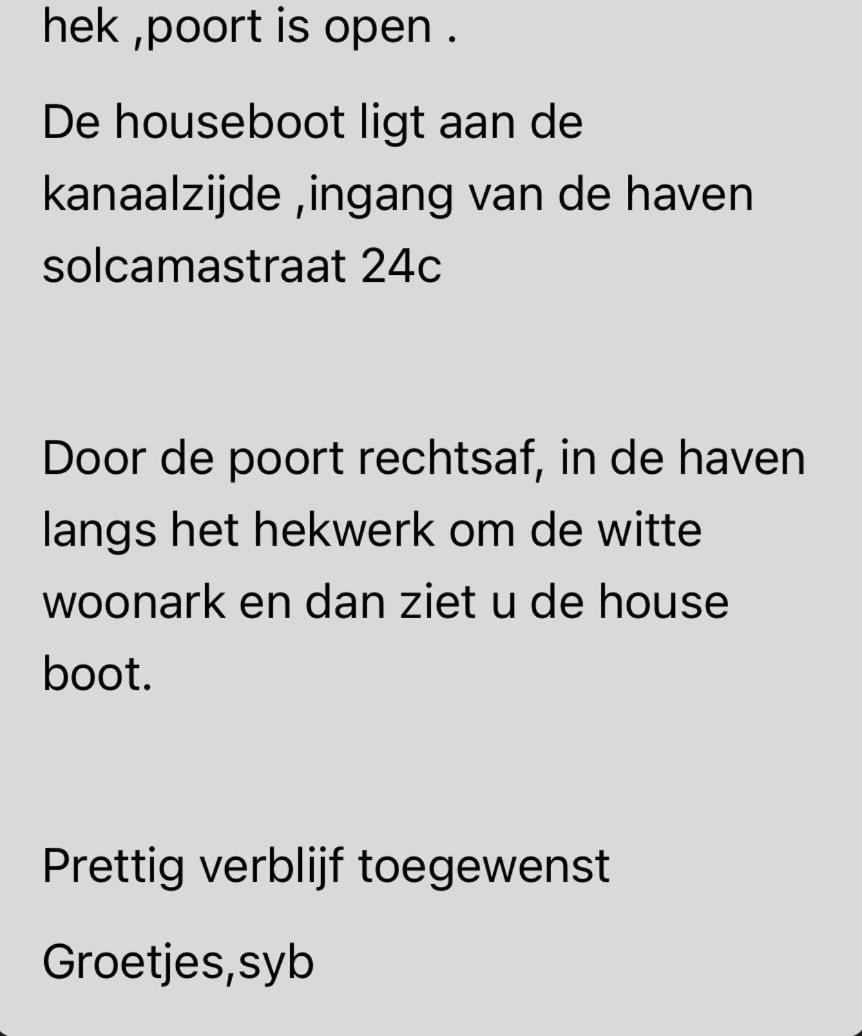 Hotel Houseboot Solcamastraat 24 C Suameer Exterior foto